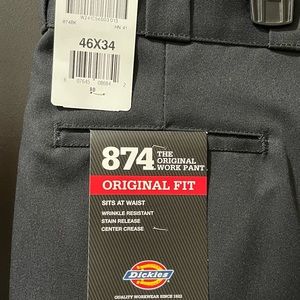 Dickies 874 Work Pants Mens 46x34 BLACK
